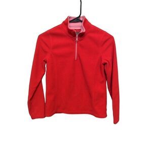 OLD Navy Zip Neck Pullover  Medium (7-8) Hot Pink Polyester